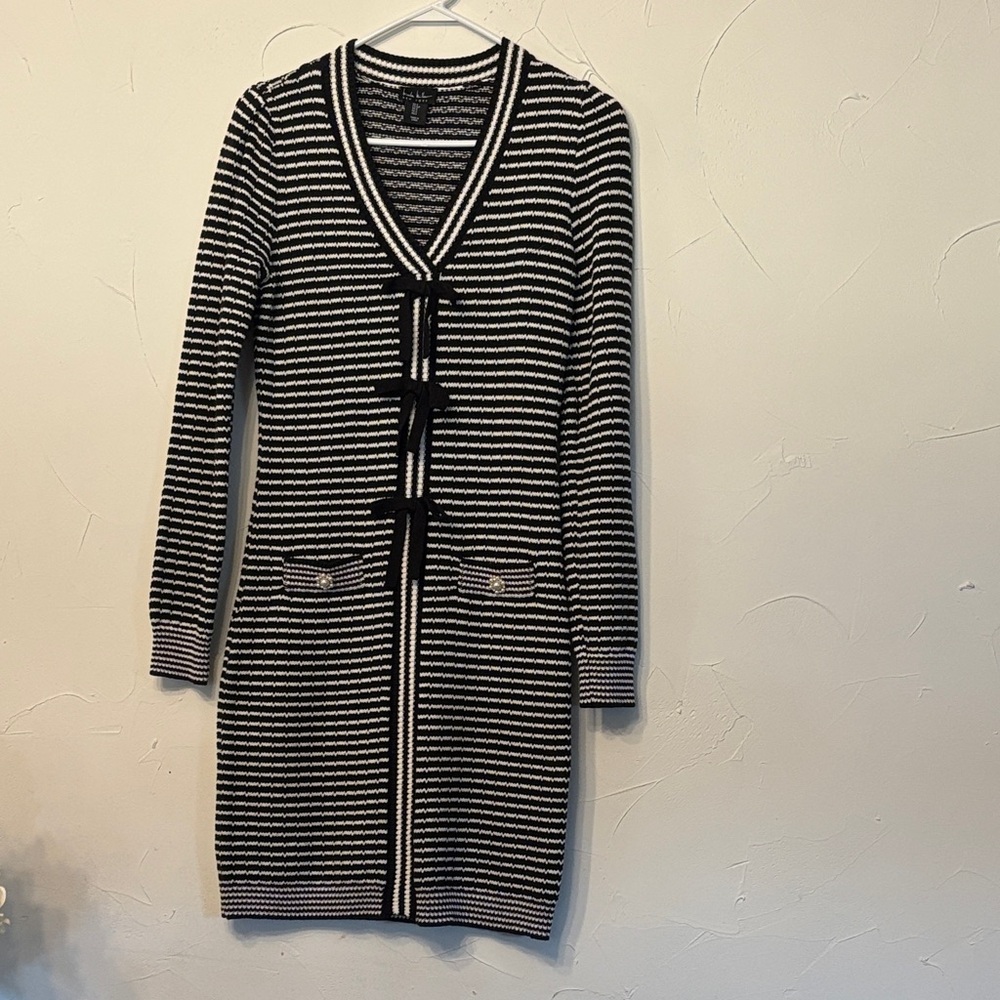 Striped Black and White Dress